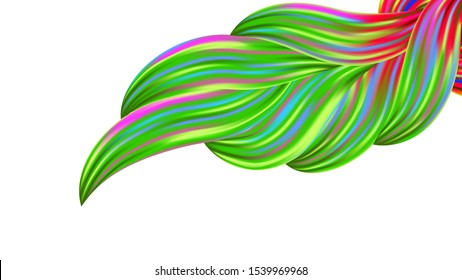 Light Template for Cover, Poster, Banner, Greeting Card. Abstract Realistic Creative Neon Pink, Blue, Violet Background. Minimal Watercolor Layout. Modern Digital Pattern with Rainbow Brush Strokes.
