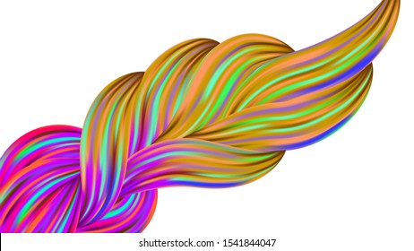 Light Template for Cover, Poster, Banner, Greeting Card. Abstract Realistic Creative Neon Pink, Blue, Violet Background. Modern Digital Pattern with Rainbow Brush Strokes. Minimal Watercolor Layout.
