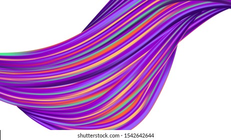 Light Template for Cover, Poster, Banner, Greeting Card. Minimal Watercolor Layout. Creative Neon Pink, Blue, Violet Background. Abstract Realistic Modern Digital Pattern with Rainbow Brush Strokes.