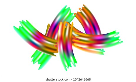 Light Template for Cover, Poster, Banner, Greeting Card. Abstract Realistic Creative Neon Pink, Blue, Violet Background. Modern Digital Pattern with Rainbow Brush Strokes. Minimal Watercolor Layout.