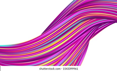 Plantilla ligera para tapa, afiche, banner, tarjeta de felicitación. Resumen del patrón digital moderno realista con pinceles de arcoiris. Fondo Creativo Neon Rosa, Azul, Violeta. Diseño de color de agua mínimo.
