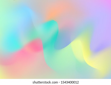 Light Template for Cover, Poster, Banner, Greeting Card. Minimal Watercolor Layout. Creative Neon Pink, Blue, Violet Background. Abstract Curves and Lines. Modern Digital Pattern with Fluid Shapes.