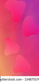 Light Template for Cover, Poster, Banner, Greeting Card. Creative Neon Pink Background. Modern Digital Pattern with Fluid Shapes. Minimal Cover Layout. Abstract Bubbles in Memphis Style.