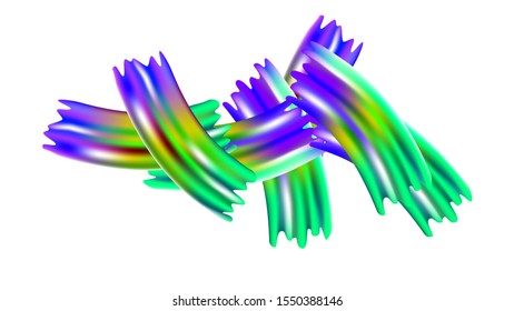 Light Template for Cover, Poster, Banner, Greeting Card. Abstract Realistic Minimal Watercolor Layout. Modern Digital Pattern with Rainbow Brush Strokes. Creative Neon Pink, Blue, Violet Background.