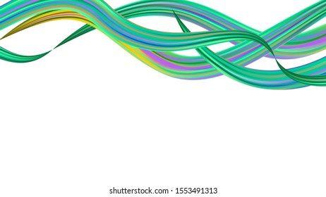 Light Template for Cover, Poster, Banner, Greeting Card. Minimal Watercolor Layout. Creative Neon Pink, Blue, Violet Background. Modern Digital Pattern with Rainbow Brush Strokes. Abstract Realistic