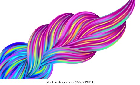 Light Template for Cover, Poster, Banner, Greeting Card. Modern Digital Pattern with Rainbow Brush Strokes. Creative Neon Pink, Blue, Violet Background. Abstract Realistic Minimal Watercolor Layout.