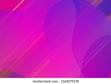 Light Template for Cover, Poster, Banner, Greeting Card. Creative Neon Pink, Blue, Violet Background. Modern Digital Pattern with Fluid Shapes. Minimal Cover Layout. Abstract Bubbles in Memphis Style.