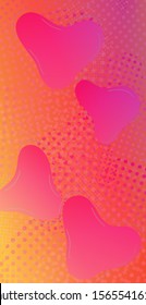 Light Template for Cover, Poster, Banner, Greeting Card. Minimal Cover Layout. Modern Digital Pattern with Fluid Shapes. Creative Neon Pink Background. Abstract Bubbles in Memphis Style.