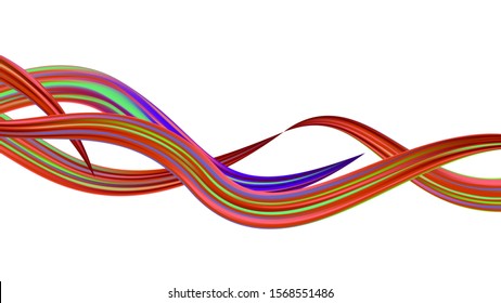 Light Template for Cover, Poster, Banner, Greeting Card. Creative Neon Pink, Blue, Violet Background. Minimal Watercolor Layout. Modern Digital Pattern with Rainbow Brush Strokes. Abstract Realistic