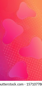 Light Template for Cover, Poster, Banner, Greeting Card. Modern Digital Pattern with Fluid Shapes. Minimal Cover Layout. Creative Neon Pink Background. Abstract Bubbles in Memphis Style.
