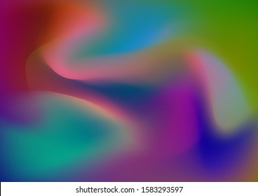 Light Template for Cover, Poster, Banner, Greeting Card. Abstract Curves and Lines. Modern Digital Pattern with Fluid Shapes. Minimal Watercolor Layout. Creative Neon Pink, Blue, Violet Background.