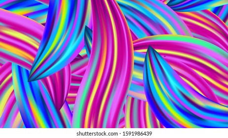 Light Template for Cover, Poster, Banner, Greeting Card. Minimal Watercolor Layout. Abstract Realistic Modern Digital Pattern with Rainbow Brush Strokes. Creative Neon Pink, Blue, Violet Background.