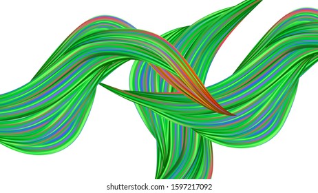 Light Template for Cover, Poster, Banner, Greeting Card. Abstract Realistic Creative Neon Pink, Blue, Violet Background. Minimal Watercolor Layout. Modern Digital Pattern with Rainbow Brush Strokes.