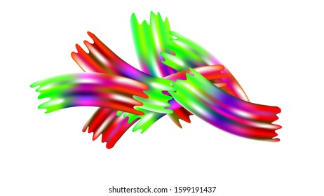 Light Template for Cover, Poster, Banner, Greeting Card. Abstract Realistic Minimal Watercolor Layout. Creative Neon Pink, Blue, Violet Background. Modern Digital Pattern with Rainbow Brush Strokes.