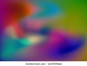 Light Template for Cover, Poster, Banner, Greeting Card. Creative Neon Pink, Blue, Violet Background. Minimal Watercolor Layout. Abstract Curves and Lines. Modern Digital Pattern with Fluid Shapes.