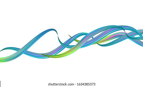 Light Template for Cover, Poster, Banner, Greeting Card. Abstract Realistic Minimal Watercolor Layout. Modern Digital Pattern with Rainbow Brush Strokes. Creative Neon Pink, Blue, Violet Background.