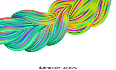 Light Template for Cover, Poster, Banner, Greeting Card. Modern Digital Pattern with Rainbow Brush Strokes. Abstract Realistic Minimal Watercolor Layout. Creative Neon Pink, Blue, Violet Background.
