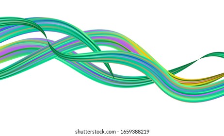 Light Template for Cover, Poster, Banner, Greeting Card. Abstract Realistic Modern Digital Pattern with Rainbow Brush Strokes. Creative Neon Pink, Blue, Violet Background. Minimal Watercolor Layout.