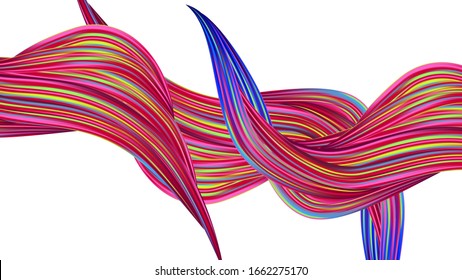  Plantilla ligera para tapa, afiche, banner, tarjeta de felicitación.Resumen del patrón digital moderno realista con pinceles de arcoiris. Fondo Creativo Neon Rosa, Azul, Violeta.Diseño de color de agua mínimo.