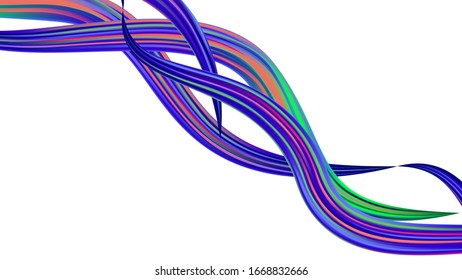 Light Template for Cover, Poster, Banner, Greeting Card. Modern Digital Pattern with Rainbow Brush Strokes. Minimal Watercolor Layout. Creative Neon Pink, Blue, Violet Background. Abstract Realistic