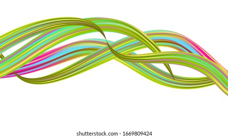 Light Template for Cover, Poster, Banner, Greeting Card. Creative Neon Pink, Blue, Violet Background. Modern Digital Pattern with Rainbow Brush Strokes. Minimal Watercolor Layout. Abstract Realistic