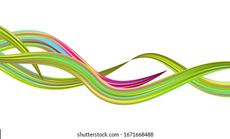 Light Template for Cover, Poster, Banner, Greeting Card. Modern Digital Pattern with Rainbow Brush Strokes. Creative Neon Pink, Blue, Violet Background. Minimal Watercolor Layout. Abstract Realistic