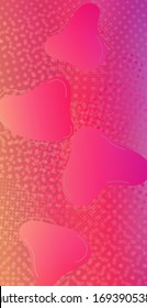  Plantilla ligera para tapa, afiche, banner, tarjeta de felicitación.Patrón digital moderno con formas fluidas. Diseño mínimo de la tapa.Burbujas abstractas al estilo Memphis. Fondo Creativo Neon Rosa.