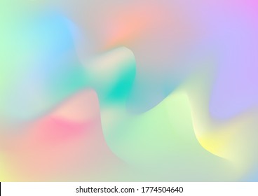 Light Template for Cover, Poster, Banner, Greeting Card. Minimal Watercolor Layout. Modern Digital Pattern with Fluid Shapes. Abstract Curves and Lines. Creative Neon Pink, Blue, Violet Background.