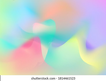 Light Template for Cover, Poster, Banner, Greeting Card. Modern Digital Pattern with Fluid Shapes. Abstract Curves and Lines. Minimal Watercolor Layout. Creative Neon Pink, Blue, Violet Background.