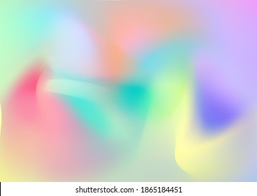 Light Template for Cover, Poster, Banner, Greeting Card. Creative Neon Pink, Blue, Violet Background. Abstract Curves and Lines. Minimal Watercolor Layout. Modern Digital Pattern with Fluid Shapes.
