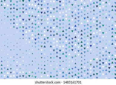 Light template with crystals, triangles. Beautiful illustration with triangles in nature style. Best design for poster, banner.