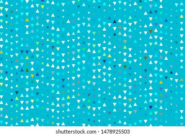 Light template with crystals, triangles. Decorative design in abstract style with triangles. Best design for poster, banner.