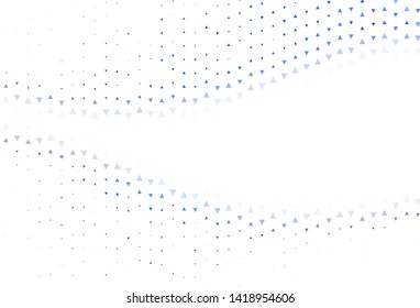 Light template with crystals, triangles. Glitter abstract illustration with triangular shapes. Pattern for booklets, leaflets