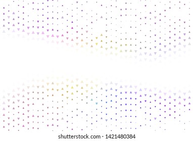 Light template with crystals, triangles. Illustration with set of colorful triangles. Smart design for your adverts.