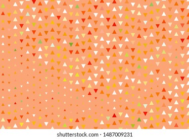 Light template with crystals, triangles. Illustration with set of colorful triangles. Pattern for booklets, leaflets