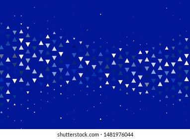 Light template with crystals, triangles. Triangles on abstract background with colorful gradient. Modern template for landing page.