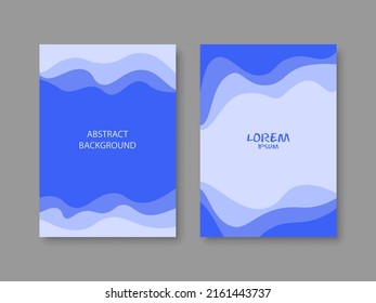 Light template for magazine, book, report and article cover, banner, poster, advertisement, brochure, etc. Blue A4 corporate, commercial background template.