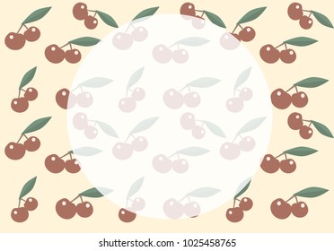 Light template with a pattern of cherries