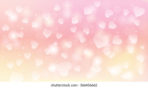 Light and tender hearts background 