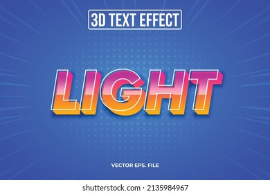 Light Text 3D Text Effects