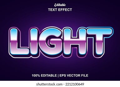 light text effect with 3d style and editable