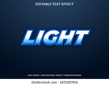 light text effect with bold style use for business brand and logo 