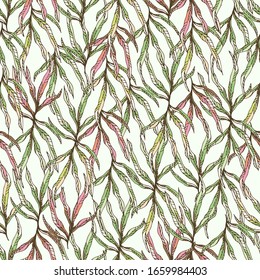 Light textile floral background. Seamless vector pattern for fabric, textile, tile and paper.
