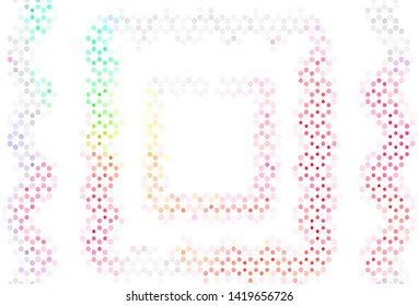 Light texture with disks. Illustration with set of shining colorful abstract circles. Design for your business advert.