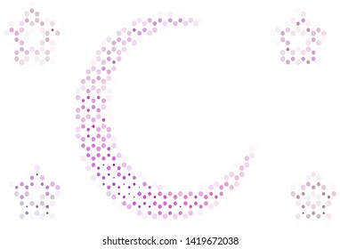 Light texture with disks. Illustration with set of shining colorful abstract circles. Pattern for textures of wallpapers.