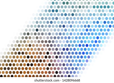 Light texture with disks. Illustration with set of shining colorful abstract circles. Design for poster, banner of websites.