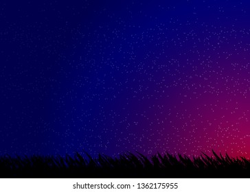 Light texture with stars. Shining colored illustration with bright astronomical stars.