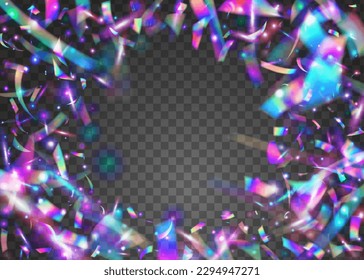 Light Texture. Surreal Art. Laser Prism. Pink Blur Tinsel. Glitter Foil. Birthday Glitter. Holographic Sparkles. Retro Vaporwave Decoration. Violet Light Texture