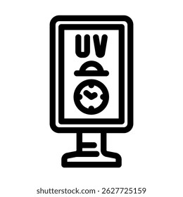 light therapy lamp smart home line icon vector. light therapy lamp smart home sign. isolated contour symbol black illustration