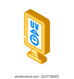 lâmpada de terapia de luz vetor ícone isométrico casa inteligente. lâmpada de terapia de luz sinal casa inteligente.